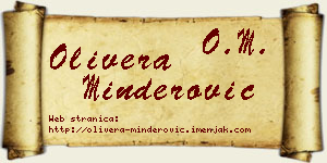 Olivera Minderović vizit kartica